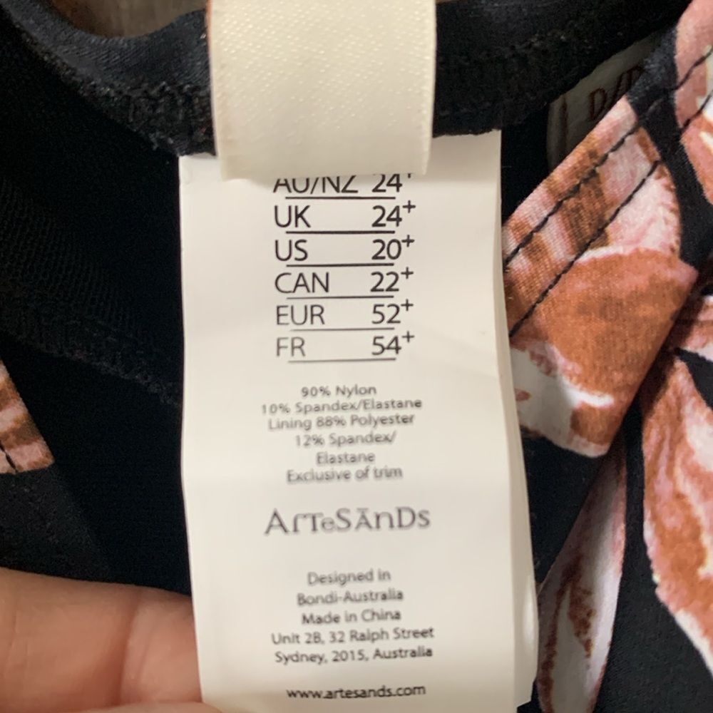 NWT Artesands Om Sara Hayes Underwire One Piece Swimsuit – Size 20+ D/DD - Picture 8 of 12